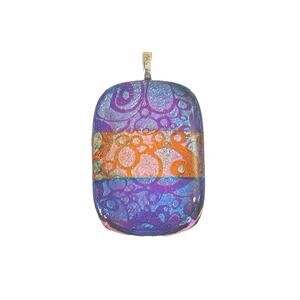 Pendant Handmade Artisan Fused Dichroic Glass Silver Bail